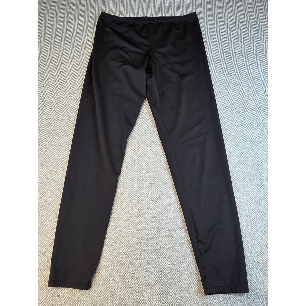 Cuddl Duds Chili Chasers Black Stretch Leggings Womens Medium Mid Rise Thermal